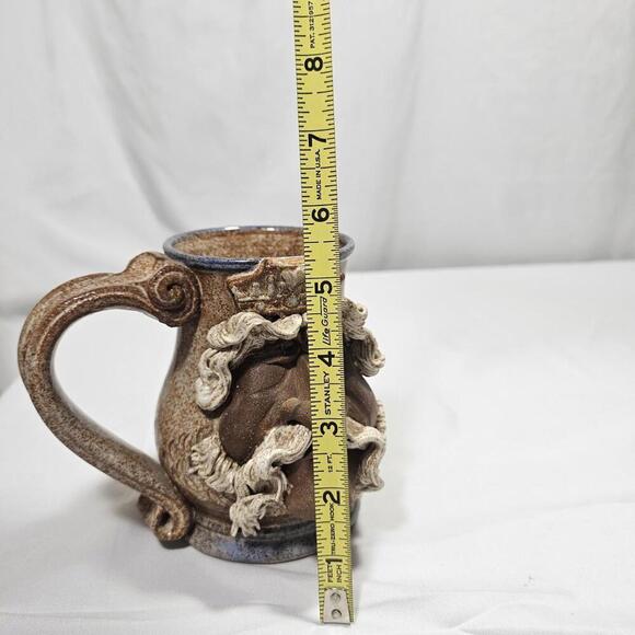Vtg John Coiner Pottery Patty Graf Initialed Carved Face Mug Unique Quirky - Picture 8 of 8